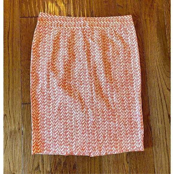 Cynthia rowley orange chevron abstract pencil skirt 4 - Picture 2 of 6